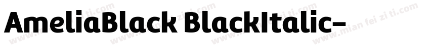 AmeliaBlack BlackItalic字体转换